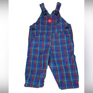 Vintage OshKosh B'gosh Plaid One Piece - Blue, Red, Green size 6-months